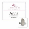 Value Vinyl Name Tag Holder with Pin/ Clip Attachment (4"x3")